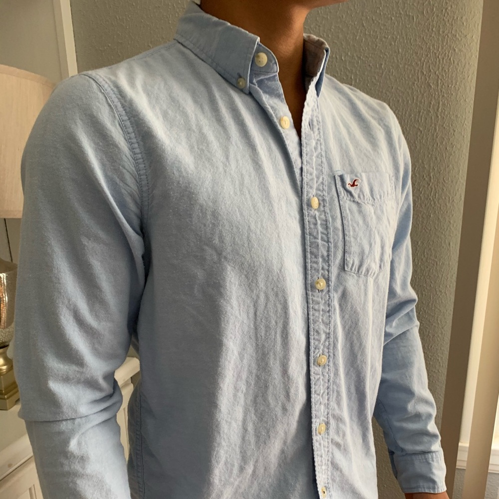 Slim Button-down Light Blue Shirt
